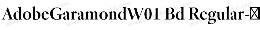 AdobeGaramondW01 Bd Regular字体转换
